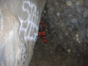 Graffiti in Fault Cave.