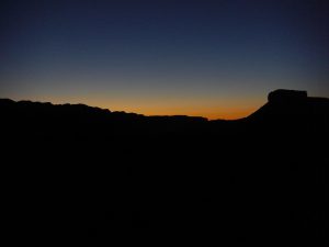 Looking down Castle Valley at a spectacular sunset.