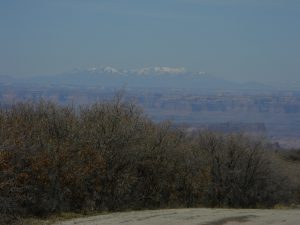 At the top of the climb, we were rewarded with an unexpected view of the mountains near Telluride.