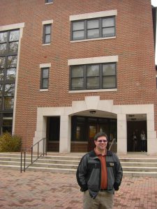 Here I am in front of one of the "new" buildings at Witt. This one is a residence hall that opened in 2006.