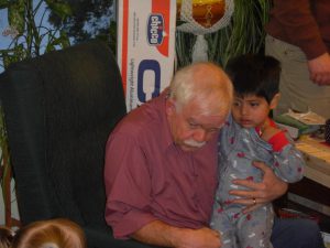 Jess's dad Chris with our little cousin Ashe.