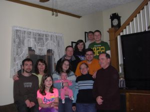 The whole gang at Dad and Sandy's.