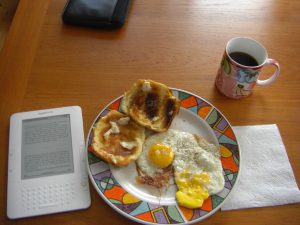 Breakfast at home: just one more good reason to have a baby.