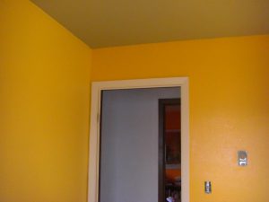 A preview of the new paint job in the nursery.