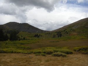 Looking back towards Saint Elmo from near Tin Cup Pass.