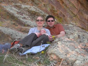 The Gribble family on a picnic.