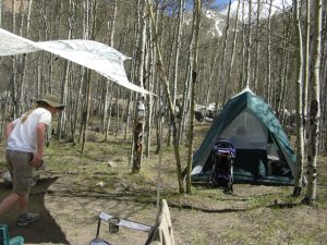 The Johnsons' tent.