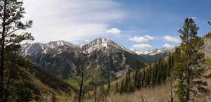 The awesome view down-valley from our first snack stop about 1,200 feet above the trailhead.