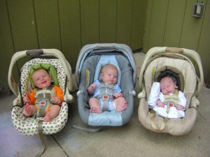 Babies two months apart: Phoebe, Thomas, Charlotte