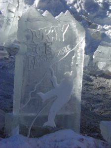 Ouray Ice Festival sculpture.