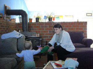 Playing with the hungry hungry caterpillar.