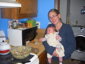 Mommy and Benjamin watch.