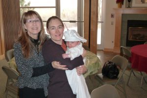 We did it! He's fully attired for baptism.