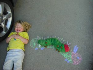 Check out Daddy's great caterpillar drawing!