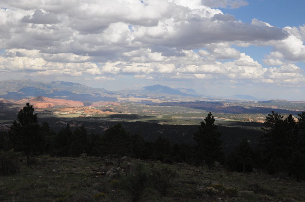 The view from the high point along the highway from Capitol Reef National Monument to Bryce Canyon national park.