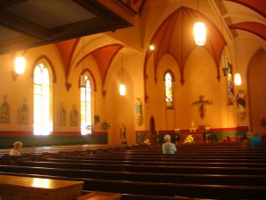 Inside Saint Rose's church.