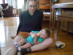 First time we've seen Benjamin hold his own bottle!