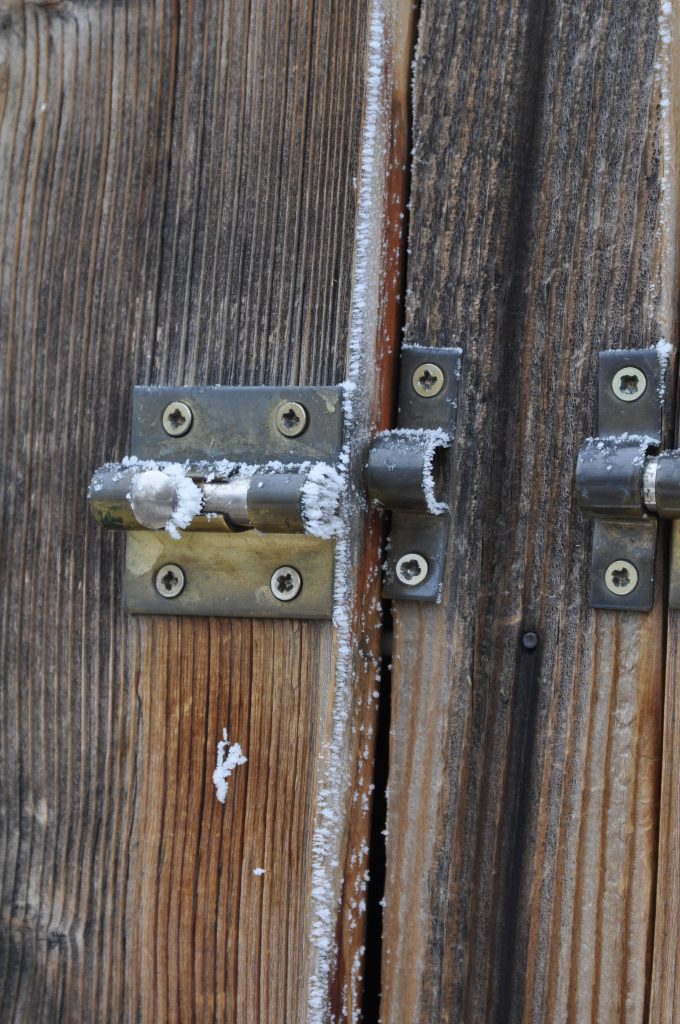 The mailbox latch in front of our house.