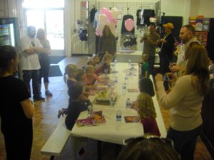 Calae's birthday party at the gym.