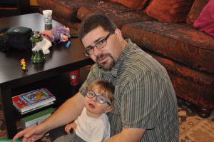 Hanging out with Dad.