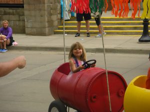 Phoebe chose the caboose. 