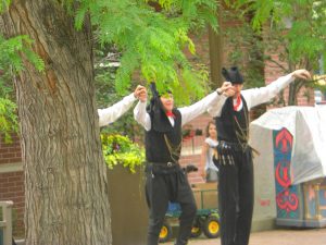 Dancers from some European country. Pretty cool to find them on Fort Collins's main street!