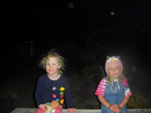 Phoebe and Tilley at the campground. 