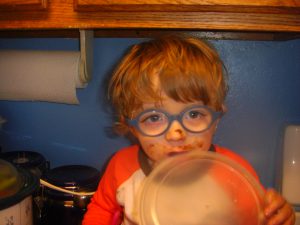 Benjamin helped with the baking!