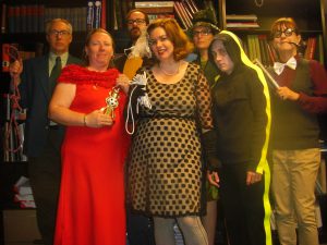Several people in my office dressed up as the characters from Clue. I'm the dead body.
