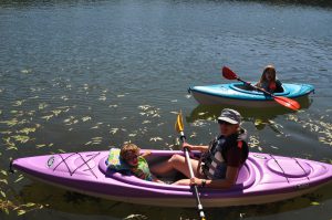 Mommy-son kayak trip.