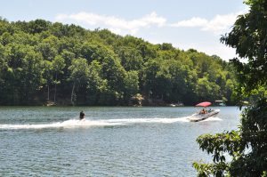 Dave was quite successful at water skiing!