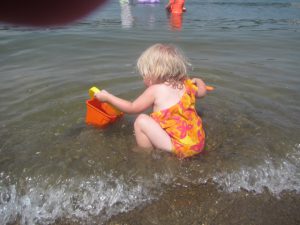 Alexis at the beach.