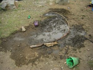 The mud hole the kids built.