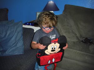 New Mickey backpack.