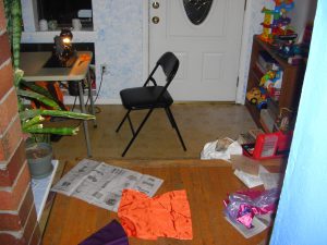 Sewing work station.
