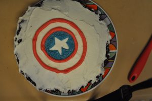 Captain America cake.
