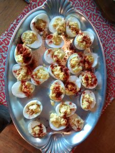 Phoebe made the deviled eggs from scratch, all by herself!